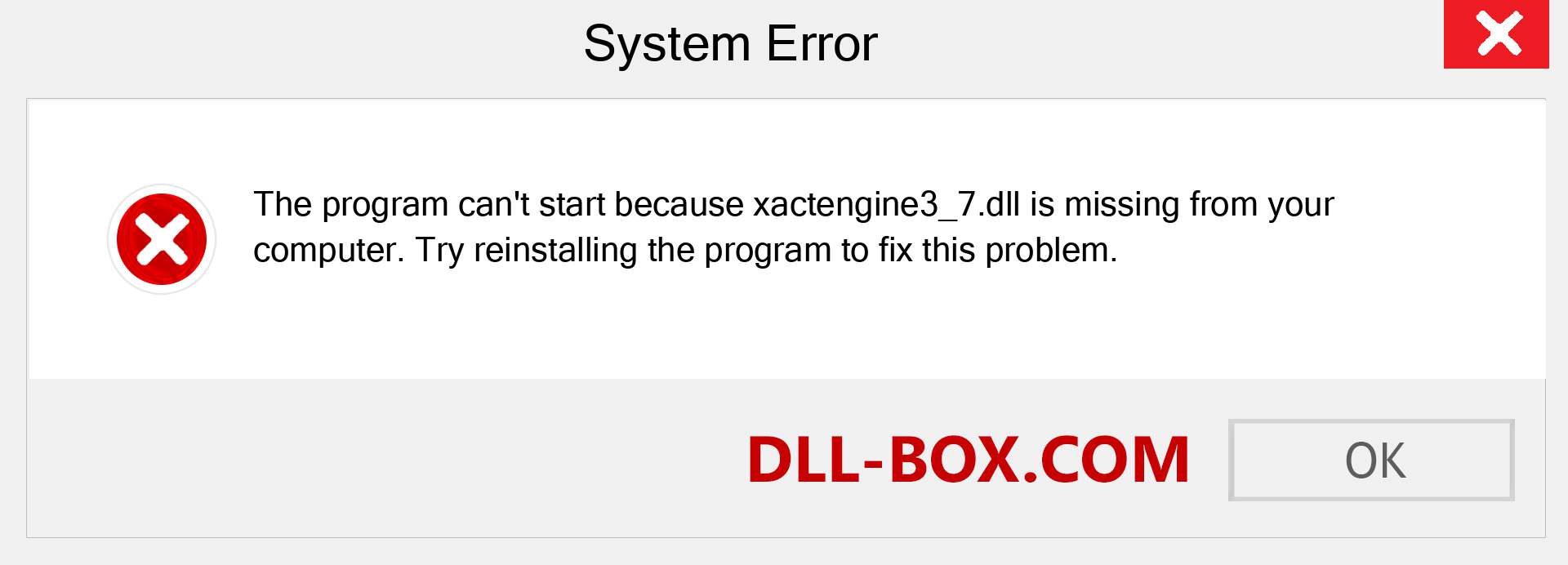  xactengine3_7.dll file is missing?. Download for Windows 7, 8, 10 - Fix  xactengine3_7 dll Missing Error on Windows, photos, images